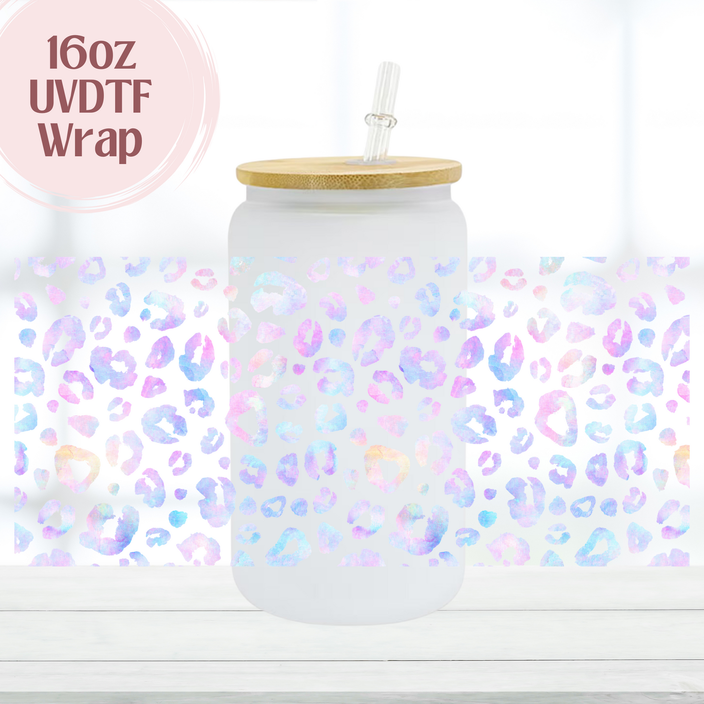 Animal Print Pastel 16oz UVDTF Cup Wrap