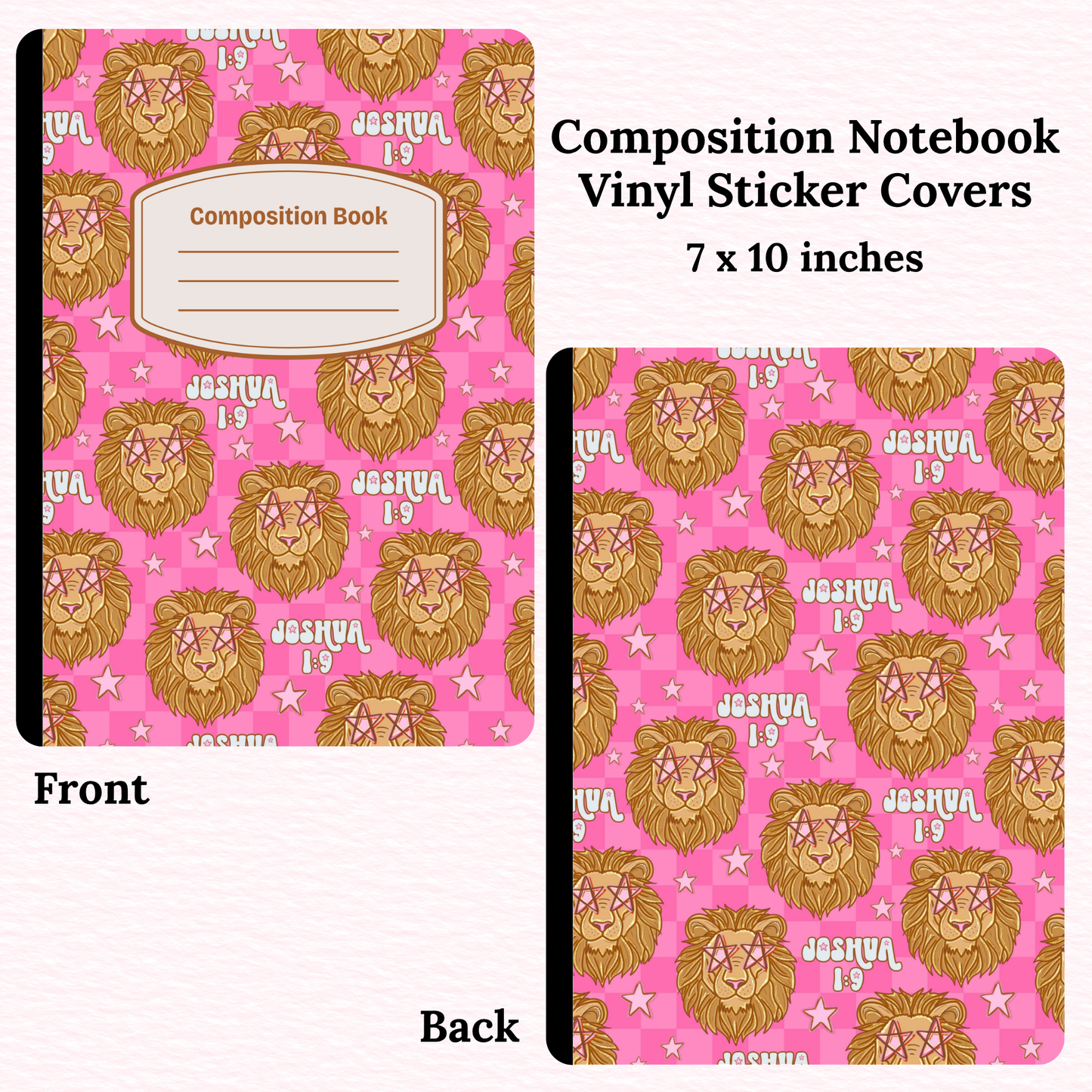 Lion Composition Notebook Vinyl Cover