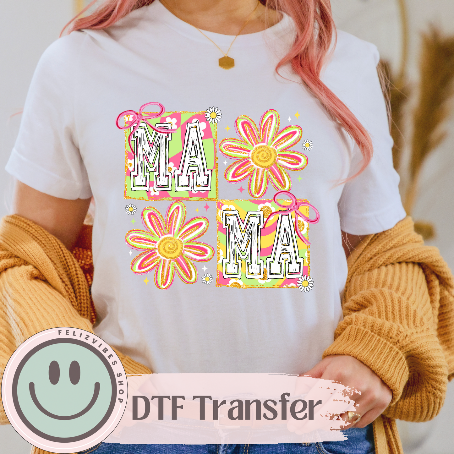 Mama Neon DTF Print