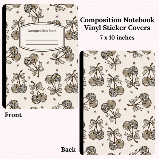 Camo Cherries Composition Notebook Vinyl Cover