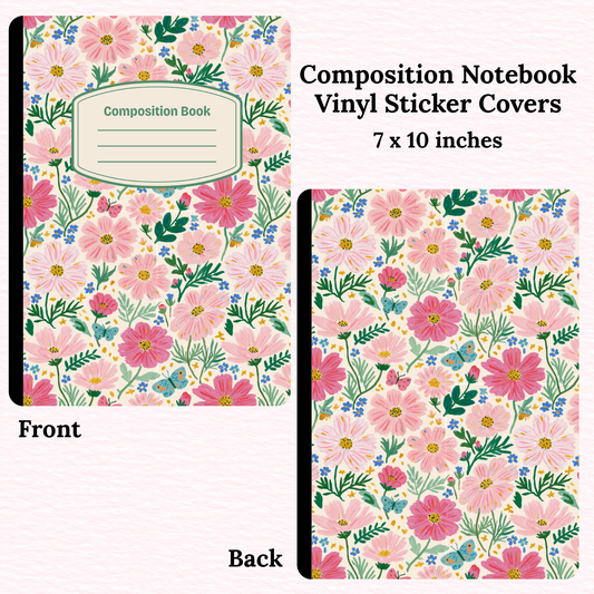 Floral Composition Notebook Vinyl Cover