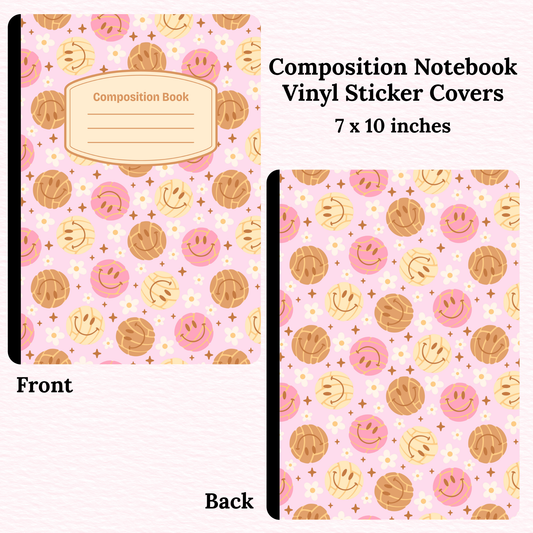 Concha Smiley Composition Notebook Vinyl Cover