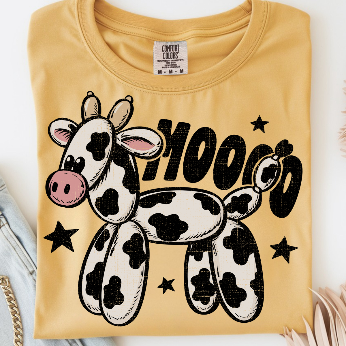Balloon Cow DTF Print Adult & Kids