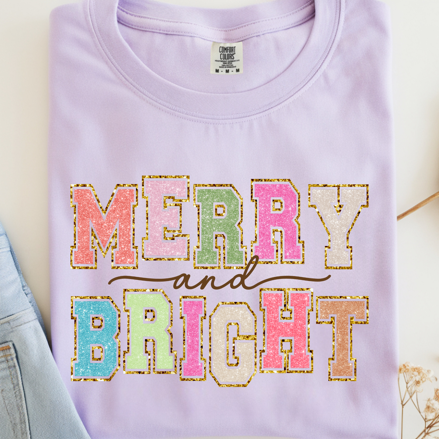 Merry & Bright DTF Print