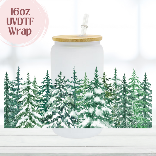 Winter Forest 16oz UVDTF Cup Wrap
