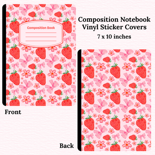 Strawberries Composition Notebook Vinyl Cover