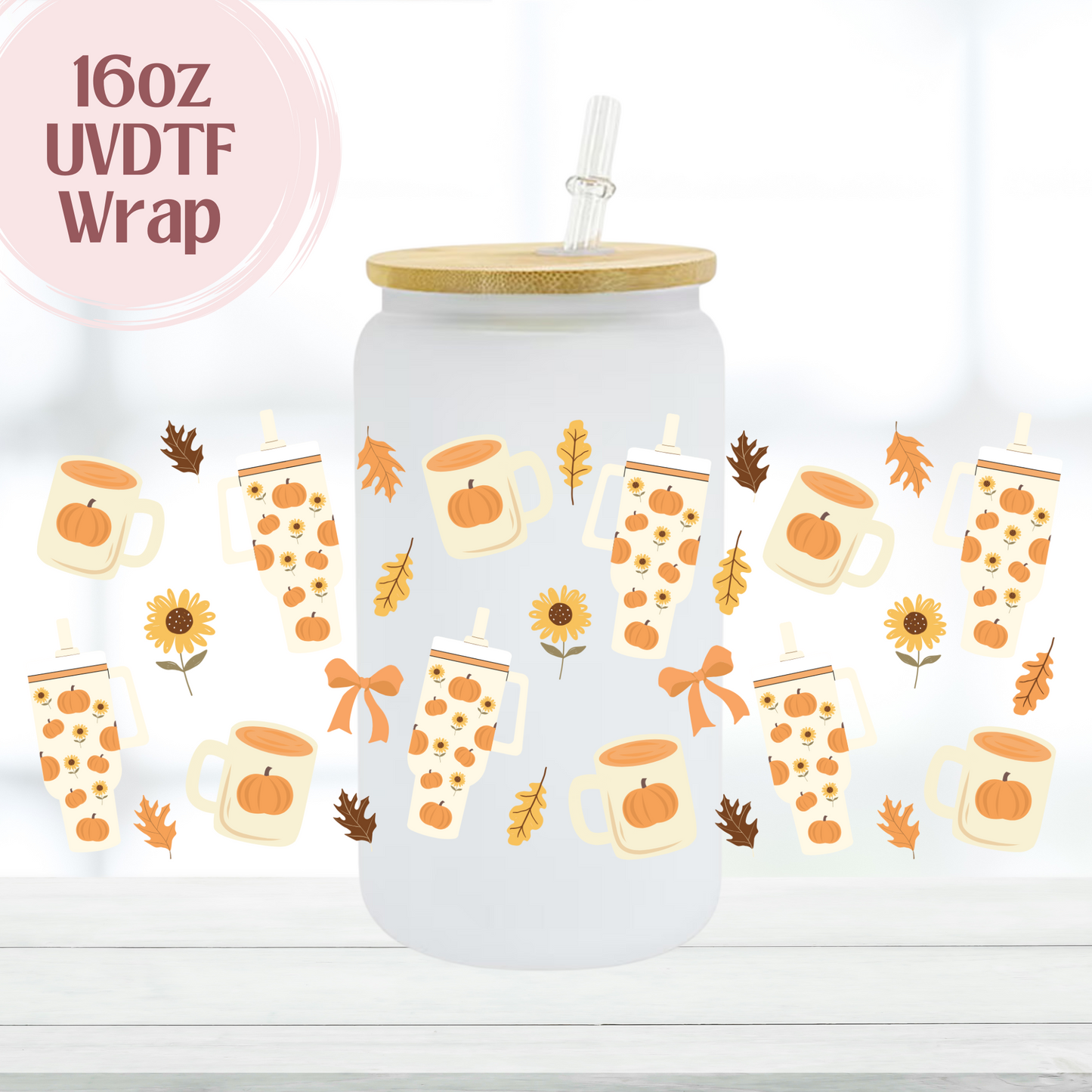 Fall Tumblers 16oz UVDTF Cup Wrap