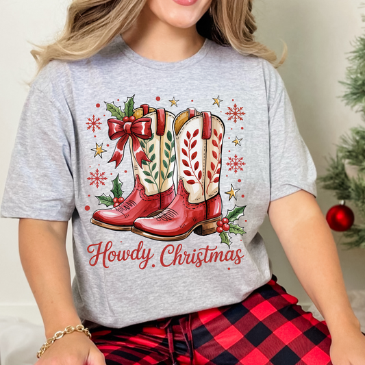 Howdy Christmas Boots DTF Print