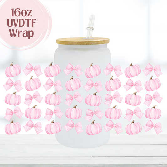 Pink Pumpkins 16oz UVDTF Cup Wrap