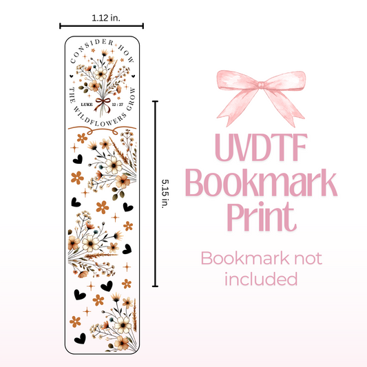 Consider the Wildflowers Double Sided Bookmark