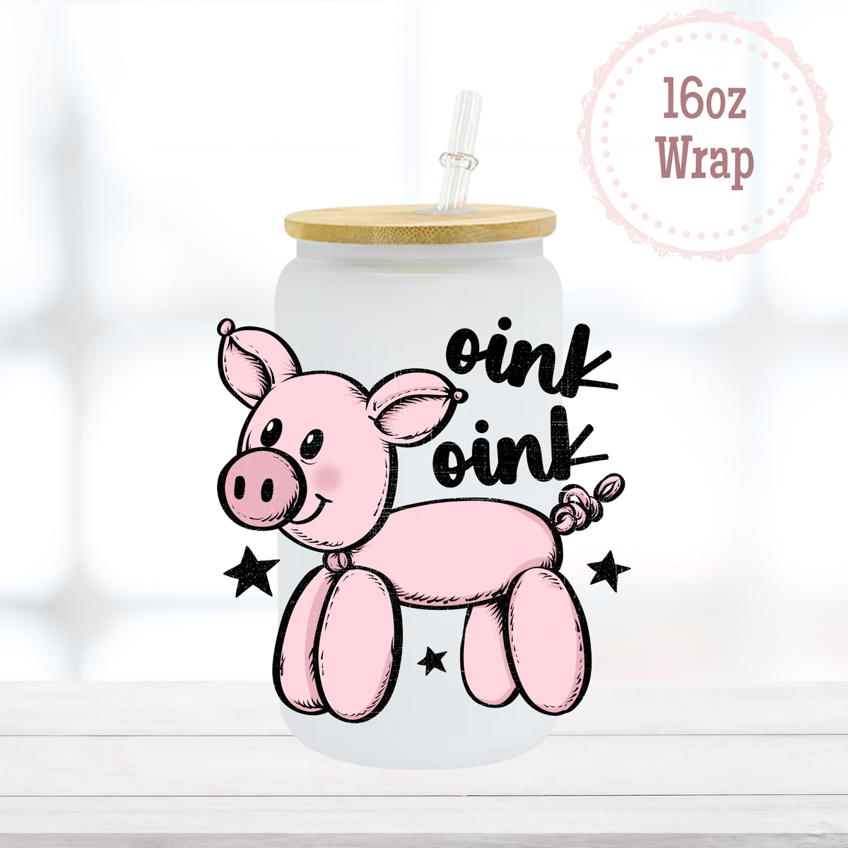 Balloon Pig UVDTF Decal