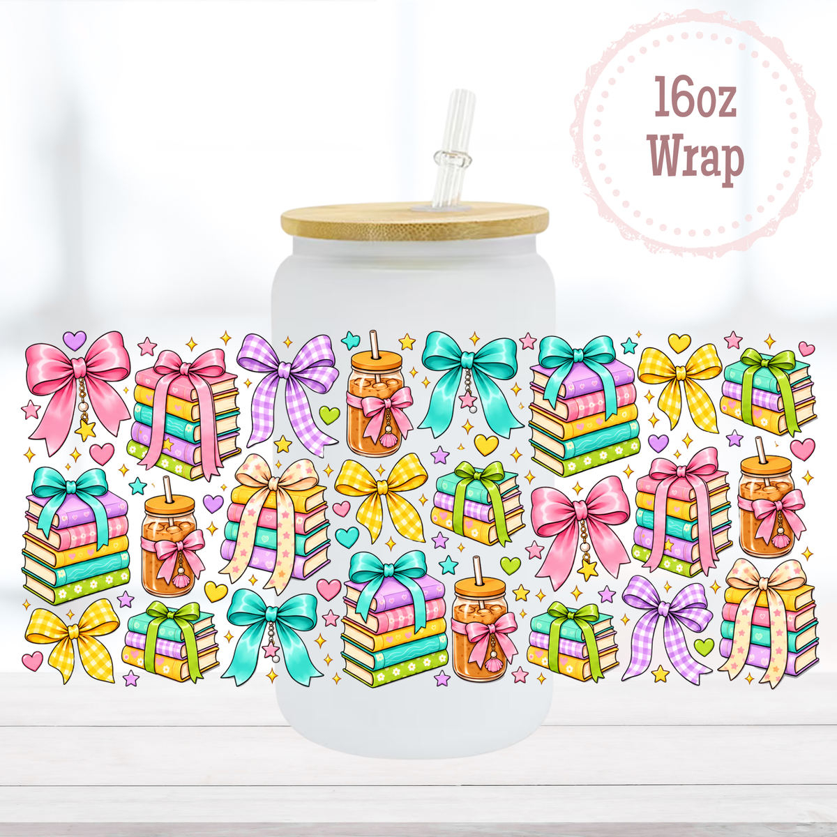 Books 16oz UVDTF Cup Wrap