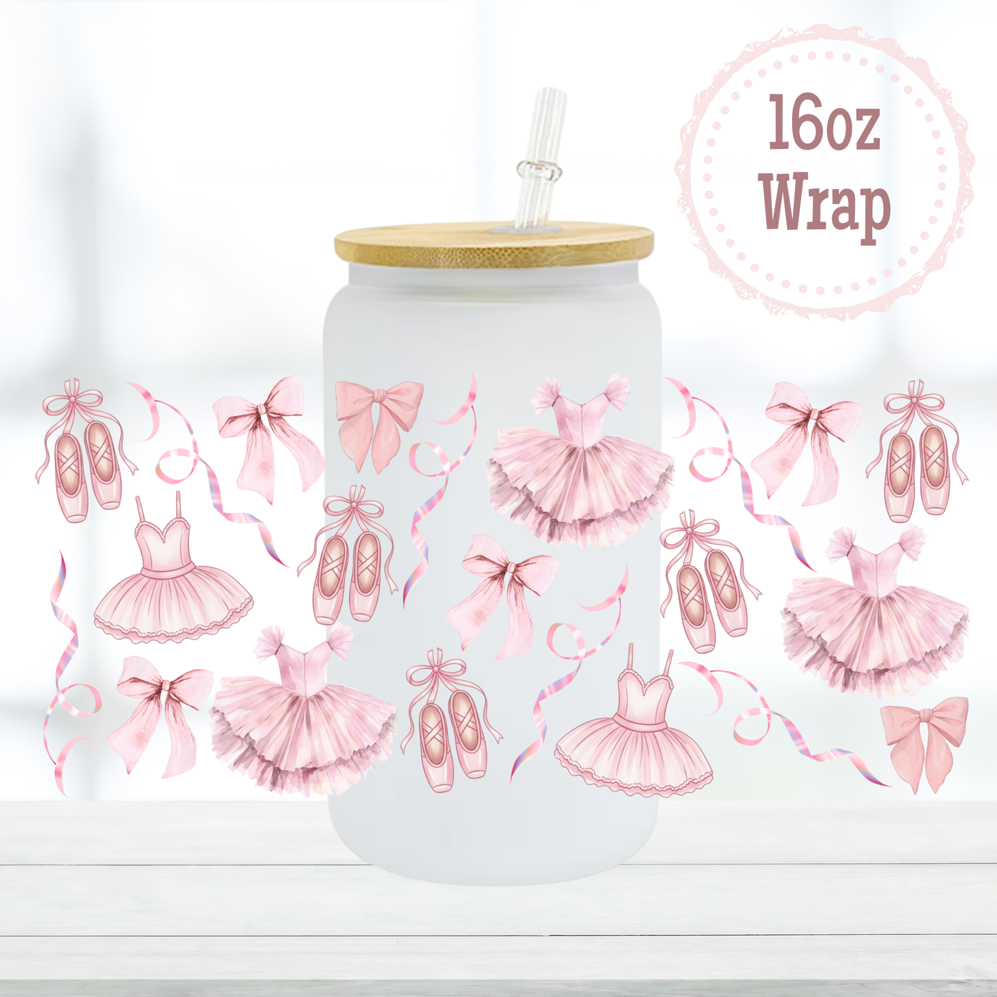 Ballerina 16oz UVDTF Cup Wrap