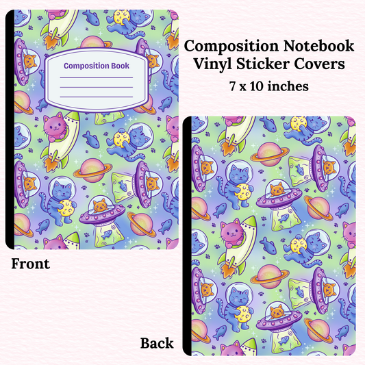 Space Cats Composition Notebook Vinyl Cover
