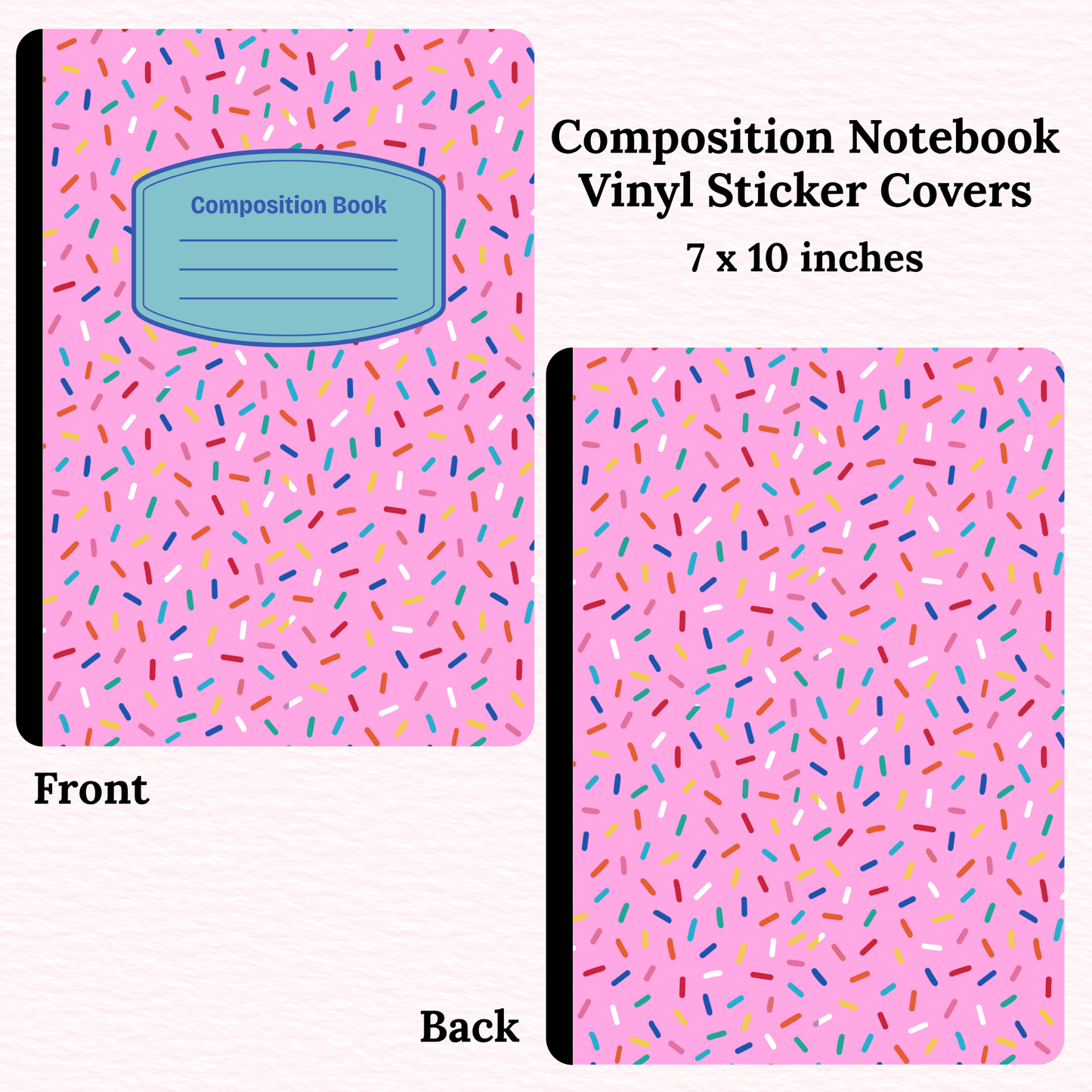 Sprinkles Composition Notebook Vinyl Cover