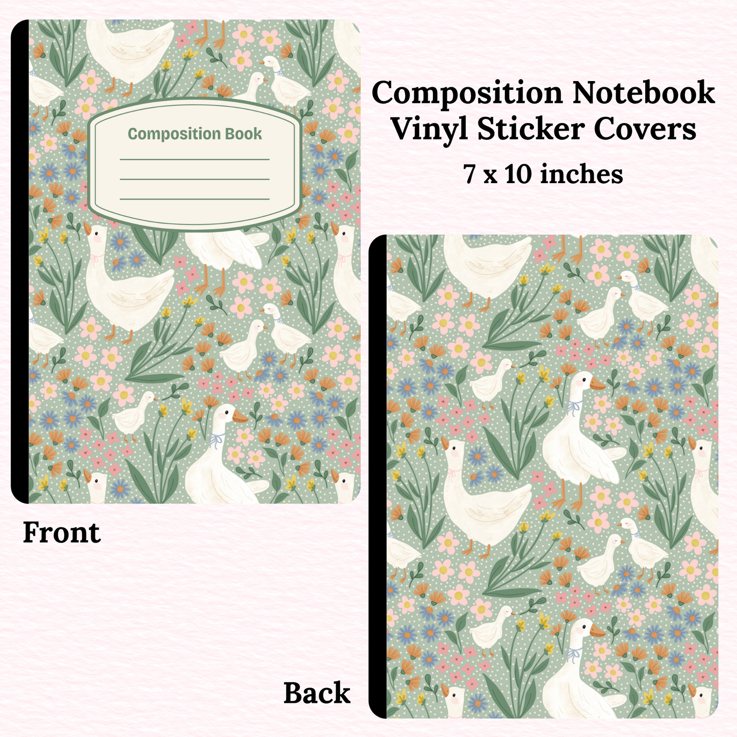 Vintage Geese Composition Notebook Vinyl Cover
