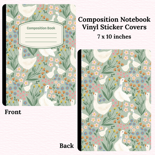 Vintage Geese Composition Notebook Vinyl Cover
