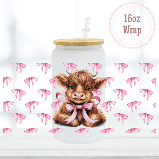 Coquette Cow 16oz UVDTF Cup Wrap