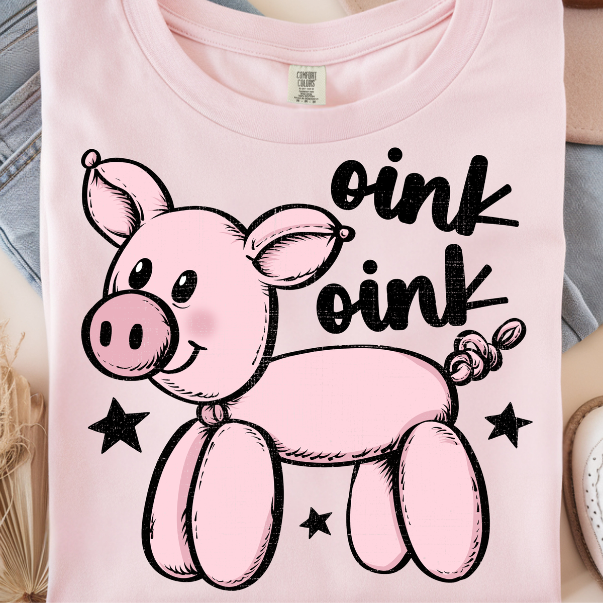 Balloon Pig DTF Print Adult & Kids