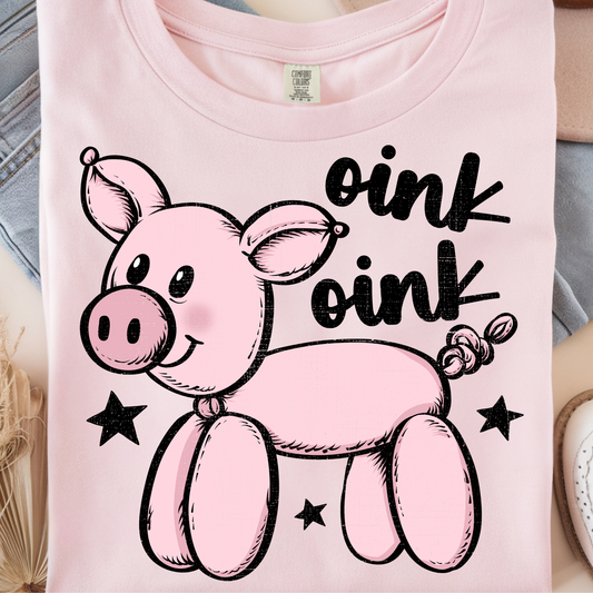 Balloon Pig DTF Print Adult & Kids
