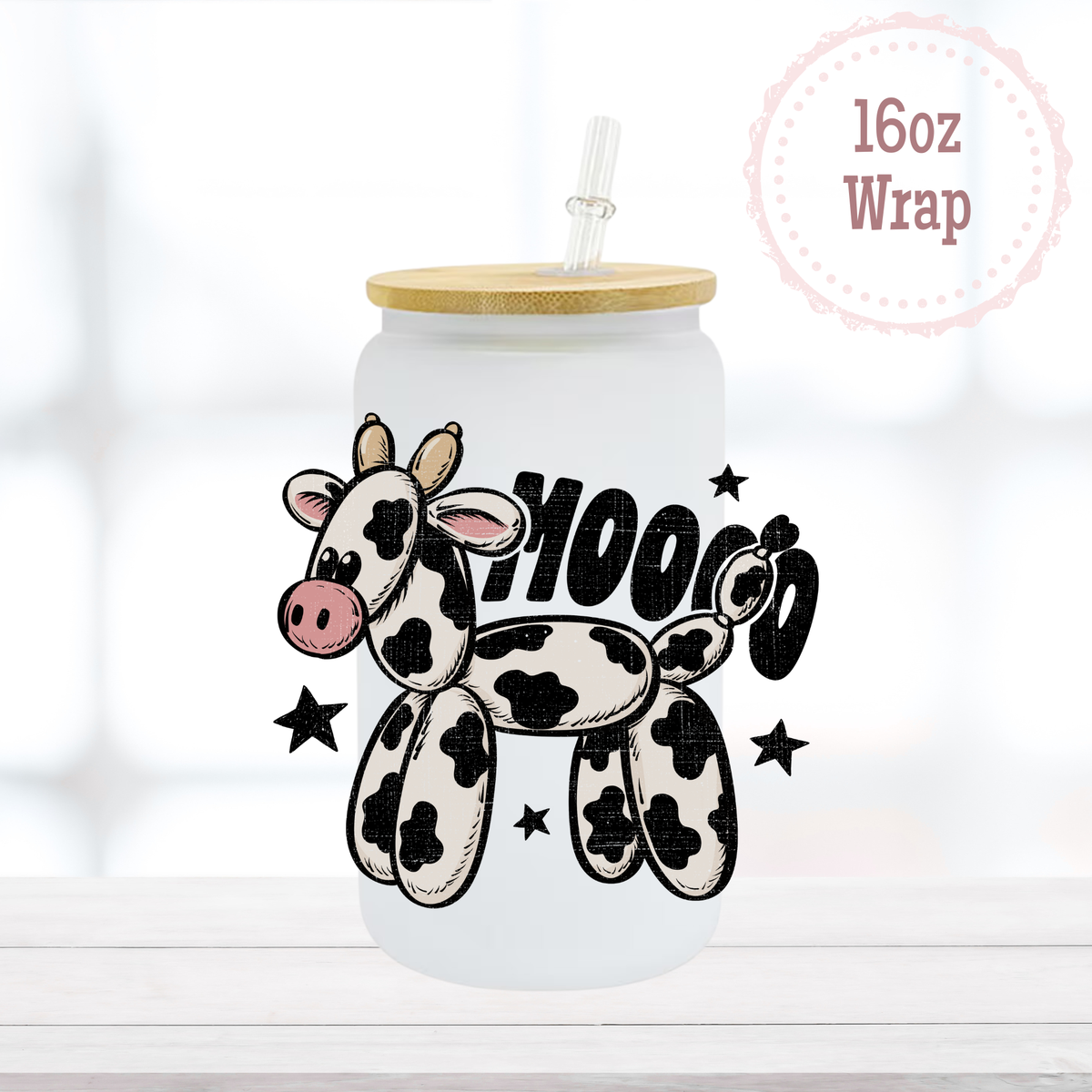 Balloon Cow UVDTF Decal