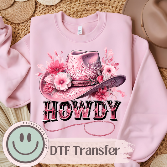 Howdy Pink DTF Print