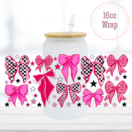 Pink Bows 16oz UVDTF Cup Wrap