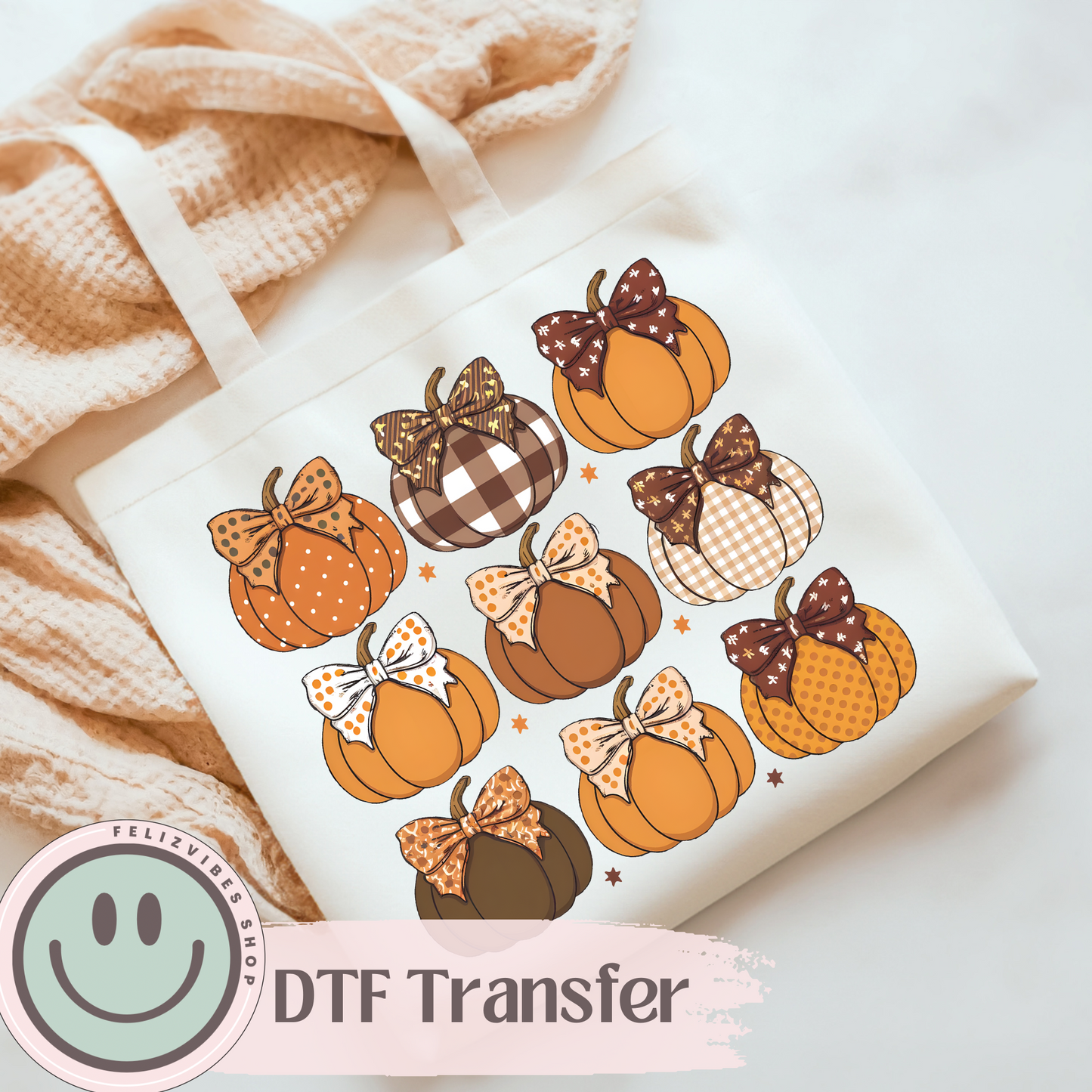 Coquette Pumpkins DTF Print