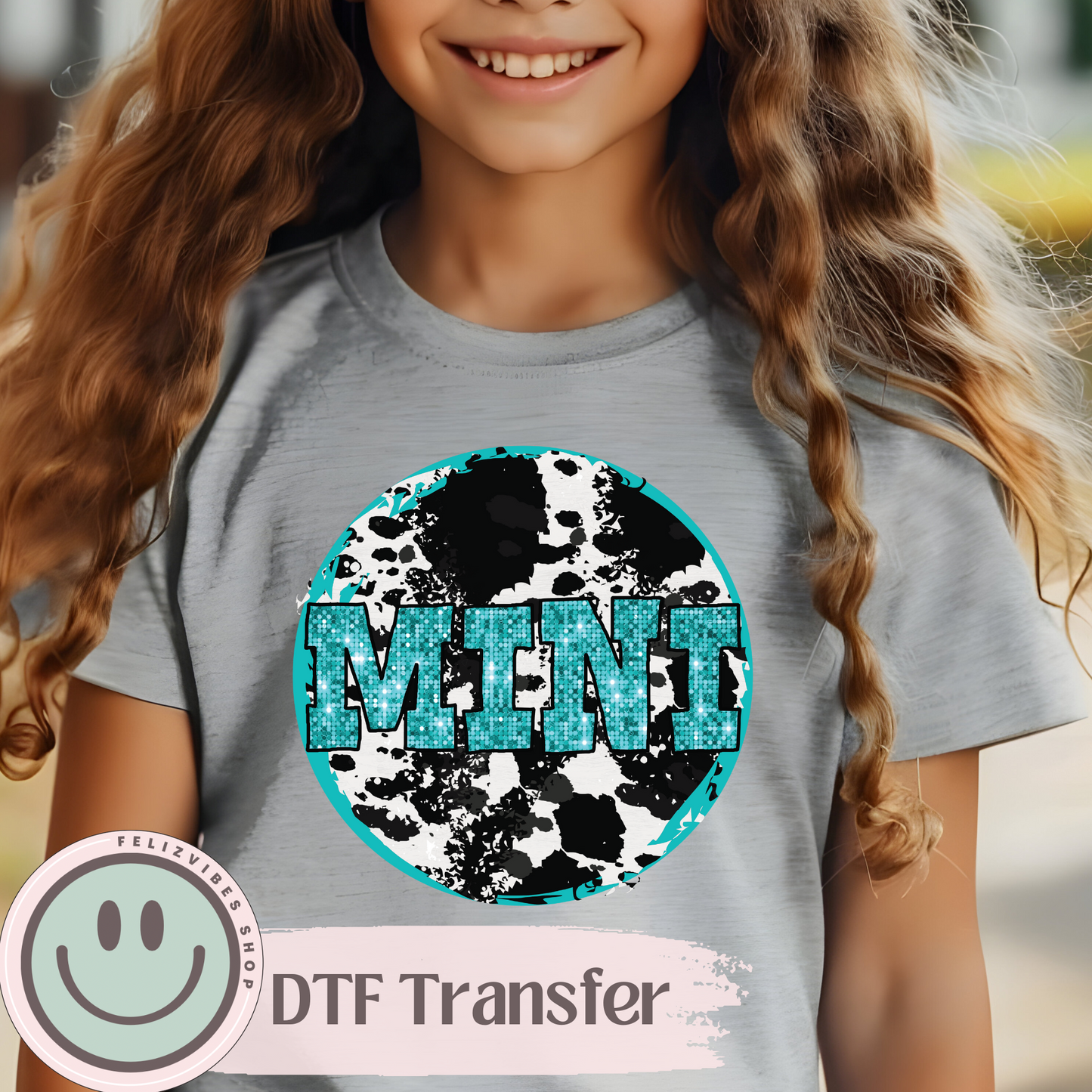 Mini Cow Print DTF Print