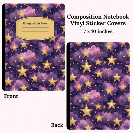 Stars Composition Notebook Vinyl Cover