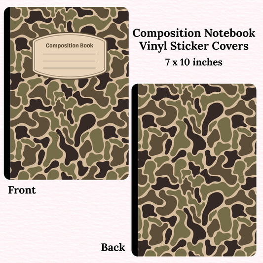 Camo Composition Notebook Vinyl Cover