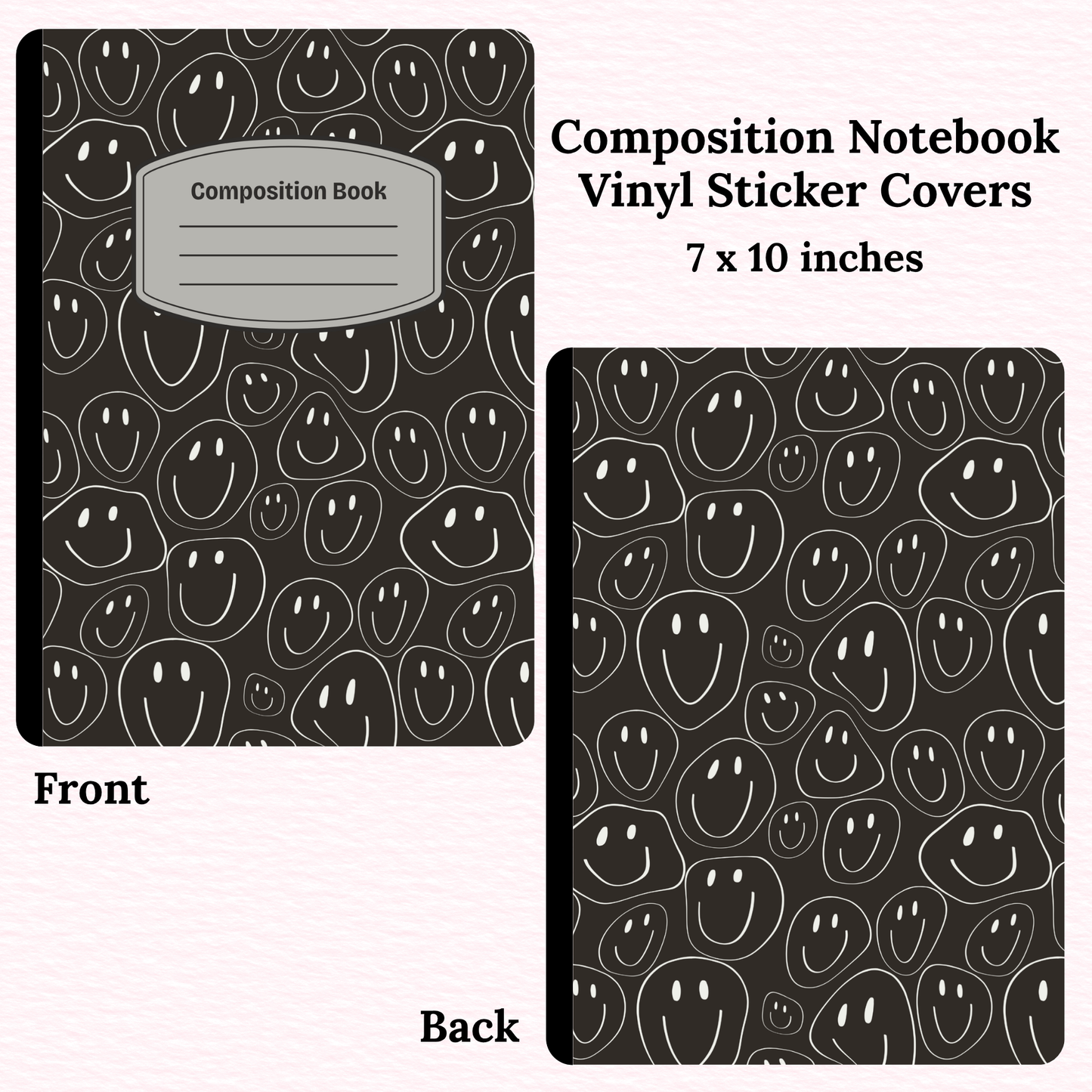 Smileys Composition Notebook Vinyl Cover
