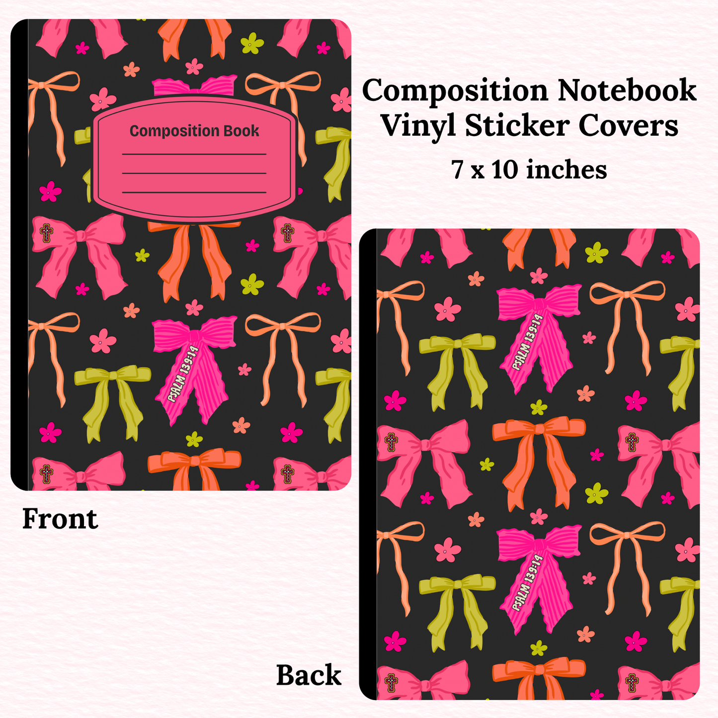 Psalms Bows Composition Notebook Vinyl Cover