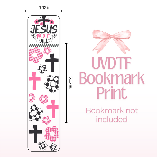 Jesus Paid It All Double Sided Bookmark