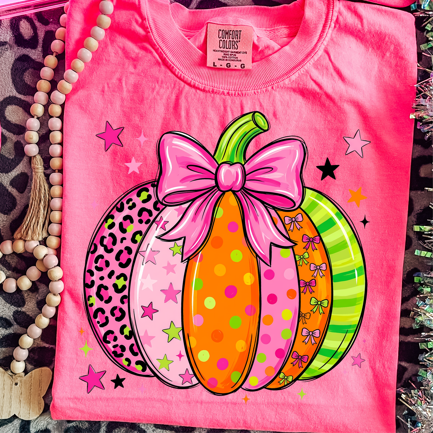 Colourful Pumpkin DTF Print