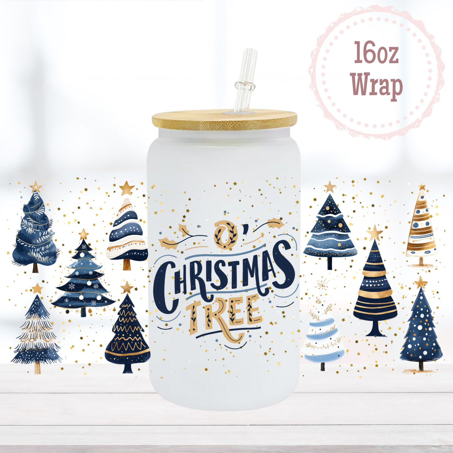 O Christmas Tree 16oz UVDTF Cup Wrap