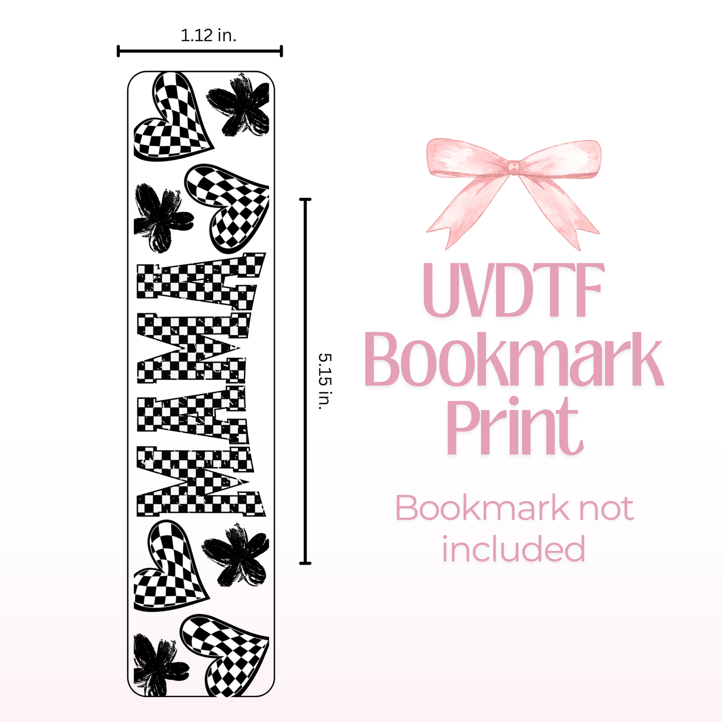 Checkered Mama Double Sided Bookmark