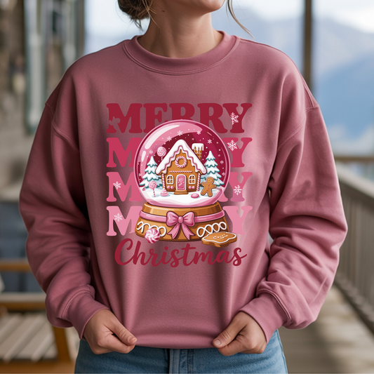 Gingerbread Snow globe DTF Print