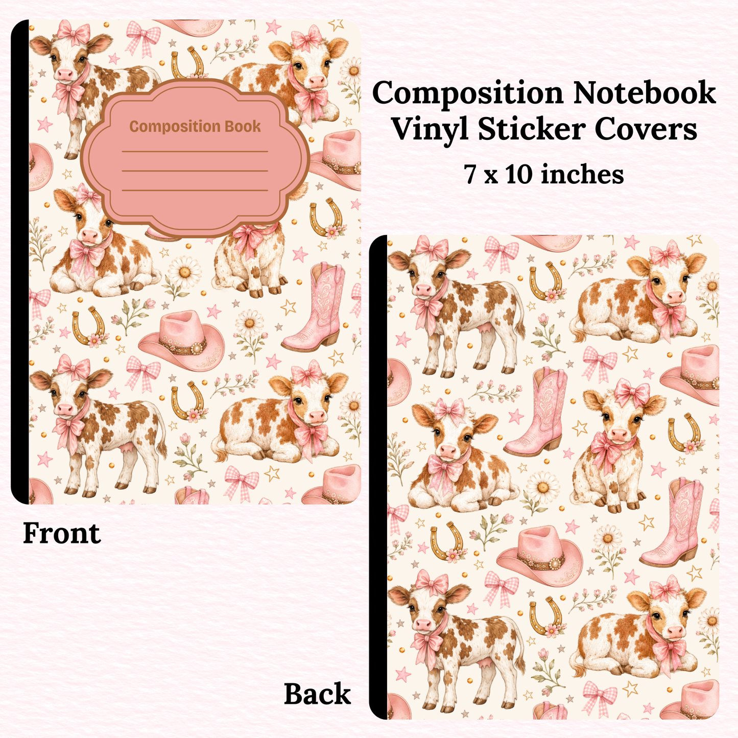 Cute Cows Composition Notebook Vinyl Cover