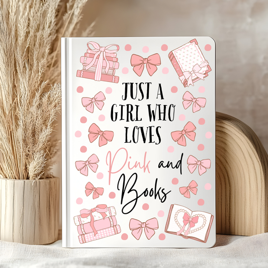 Pink and Books Notebook Decal