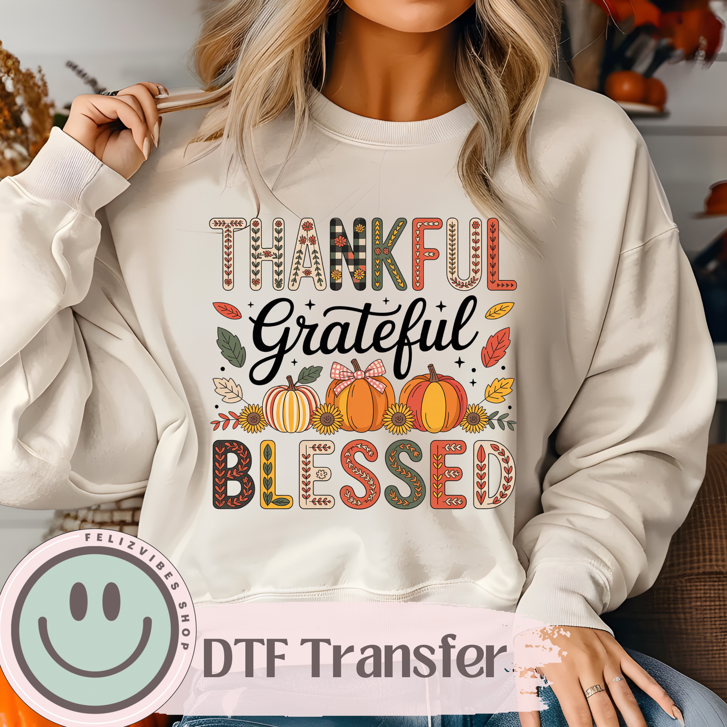 Thankful DTF Print