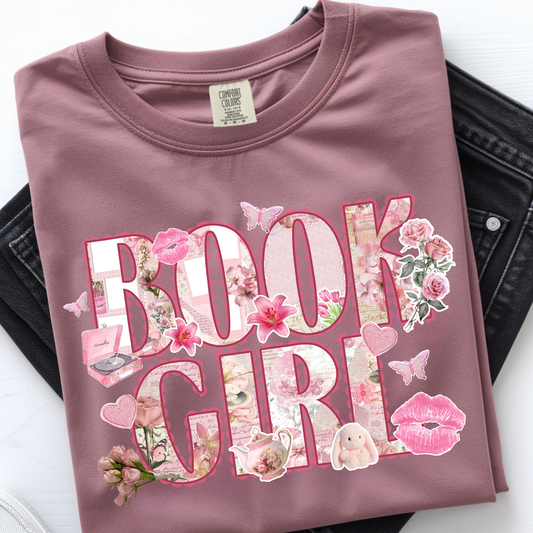 Book Girl DTF Print
