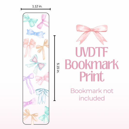 Pastel Bows Double Sided Bookmark