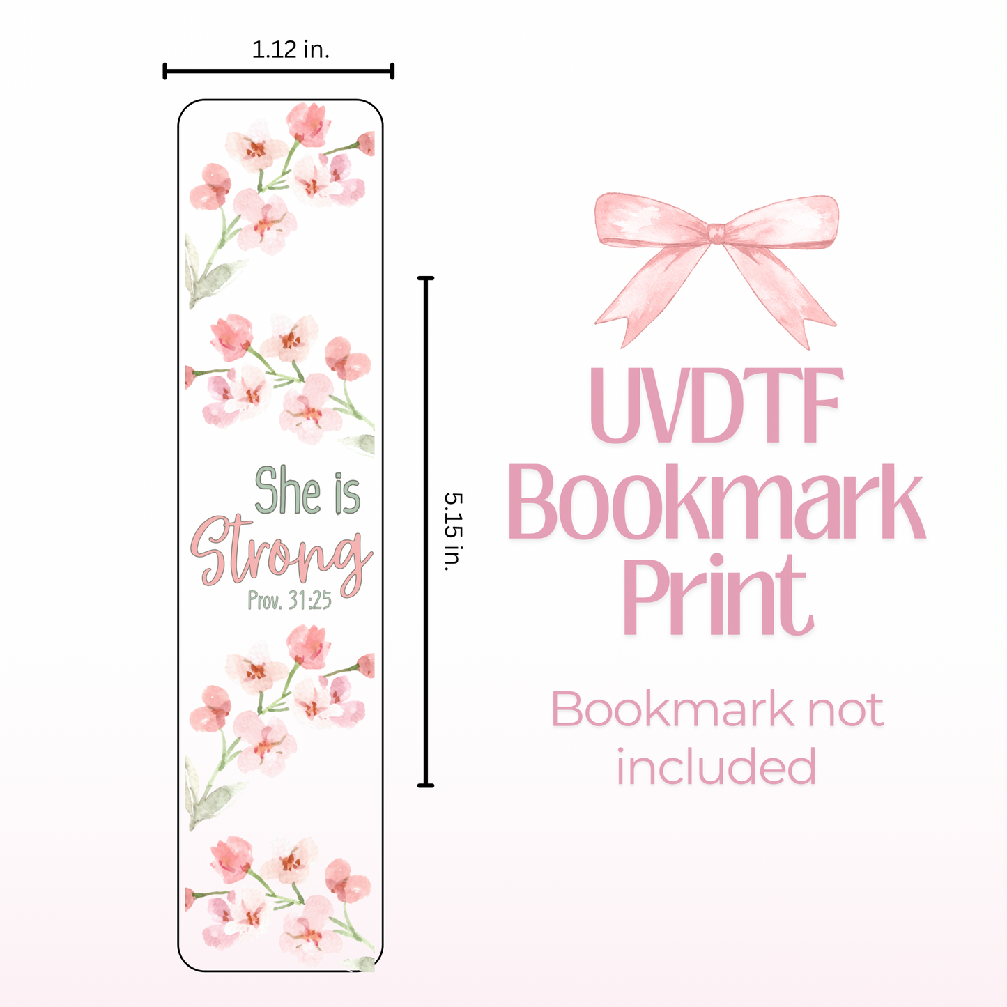 She is Strong Double Sided Bookmark