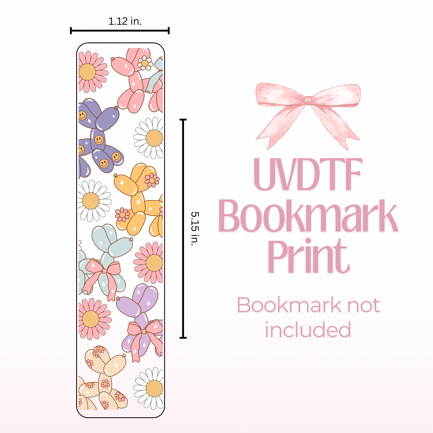 Balloon Dogs Double Sided Bookmark