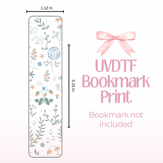Pastel Flowers Double Sided Bookmark