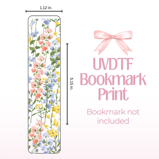 Spring Flowers Double Sided Bookmark
