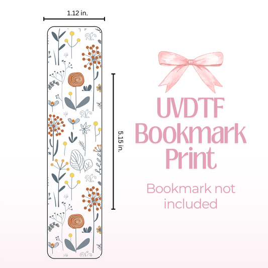 Boho Flowers Double Sided Bookmark