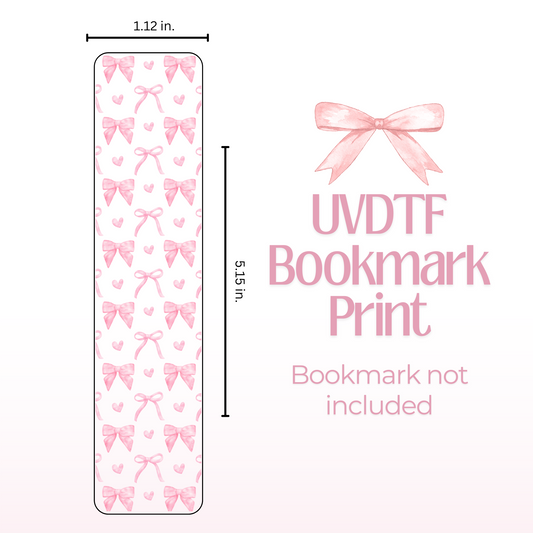 Pink Bows Double Sided Bookmark