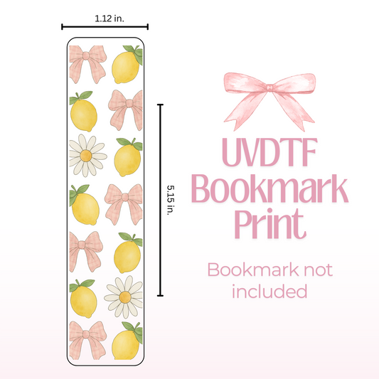 Lemons and Flowers Double Sided Bookmark